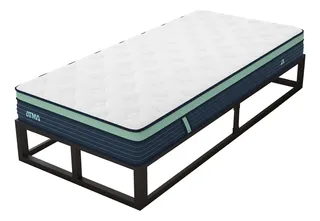 Set Colchón Individual Atma One En Caja + Base De Cama