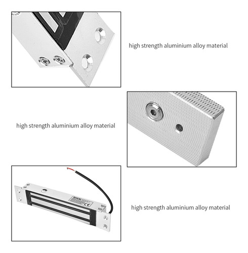 Cerradura Electromagnética Dc 12 V 180 Kg Con Fuerza De Rete