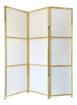 Comprar Biombo Plegable Separador De Ambientes De Madera (3 Hojas)