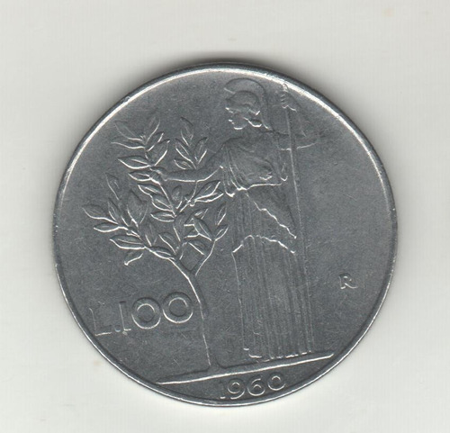 Italia Moneda De 100 Liras Año 1960 Km 96.1 - Vf+
