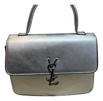 Comprar Cartera De Dos Piezas Cuero Pu Color Plateado - Divina Chic