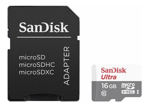 Memoria Micro Sd 16 Gb Clase 10 Ultra Celular Sandisk