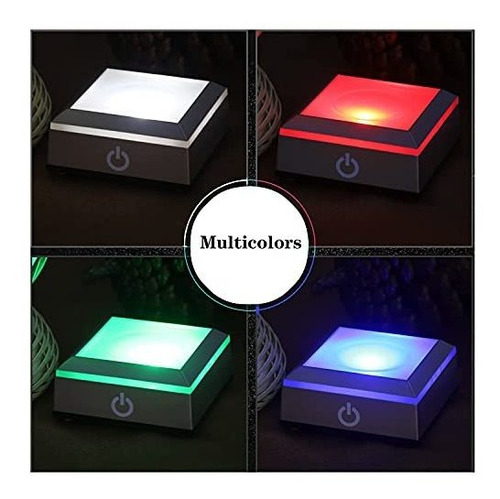 Lámpara Faro Cristal 3d Con Base Luz Nocturna - Regalo