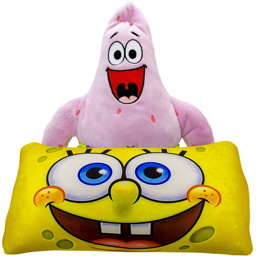 Almofada Bob Esponja Com Boneco De Pelúcia Patrick Promoção