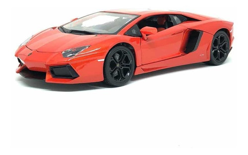 Miniatura Lamborghini Aventador Lp 700-4 Laranja 1:18 Burago