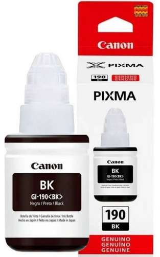 Botella Tinta Canon Gi-190 Original Pixma G2100 G3100 G4100