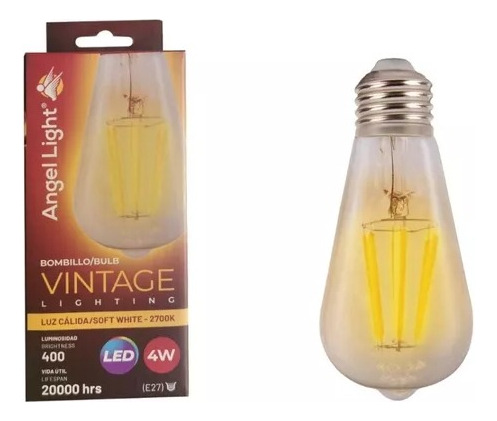 Bombillo Vintage Led 4w Luz Cálida Angelight