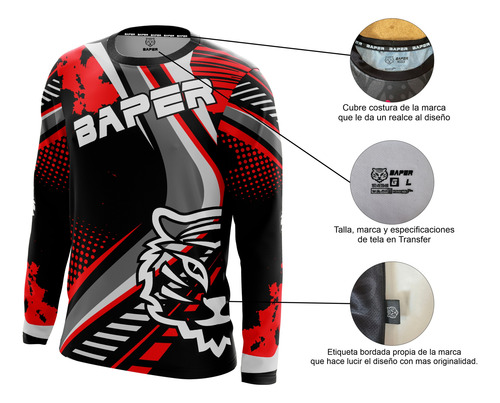 Jersey Baper Relieve Motocross Ciclismo Enduro Mtb