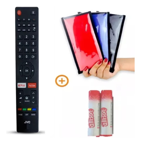 Control Remoto Jvc Para Tv Smart Modelo:  Rm C-3348 + Funda