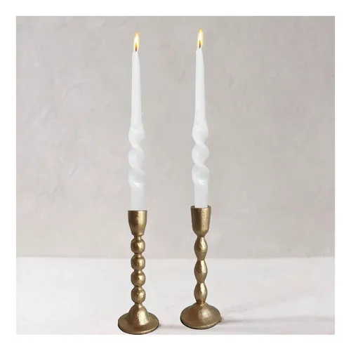 comprar Andores De Candelabros Con Cazonal De Hierro Antiguo: Juego