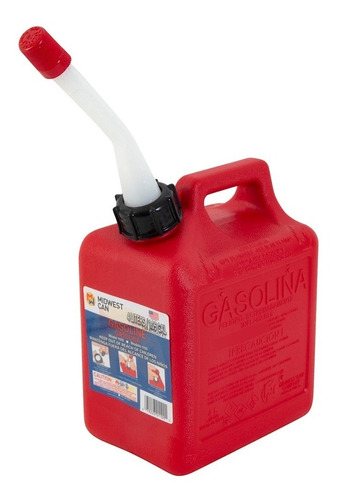 Bidón Tanque Rojo Para Gasolina 4 Litros Portatil 1 Galon M
