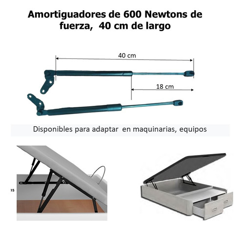 Amortiguadores Gatos  Eleva Puerta De 600 Newtons 40 Cm