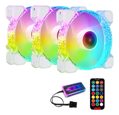 Paquete De 3 Ventiladores De Caja Rgb,ventiladores De Enfria