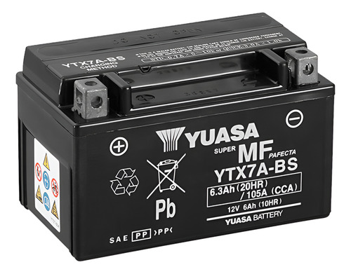 Bateria Yuasa Ytx7a-bs/ Cbr250 Crf250l Mt-03 V-strom 250