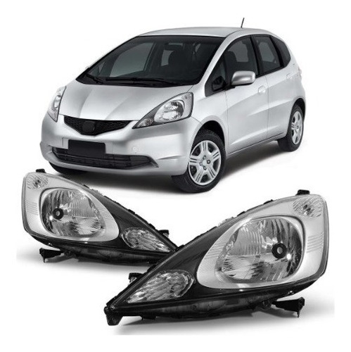 Optica Honda Fit Fondo Negro 2009 2010 2011 2012 Importada