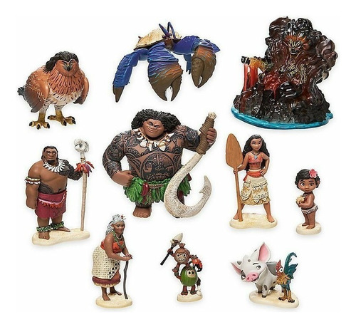 10pcs Moana Acción Figura Modelo Juguete Regalo Para Niños