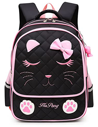 Mochila Escolar Mcwth Con Cara De Gato Para Niñas Adolescent