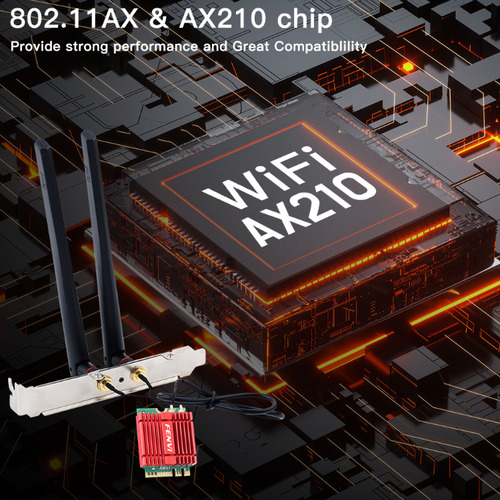Tarjeta De Red Fenvi 802.11ax 2,4g/5ghz/6ghz Wifi 6e