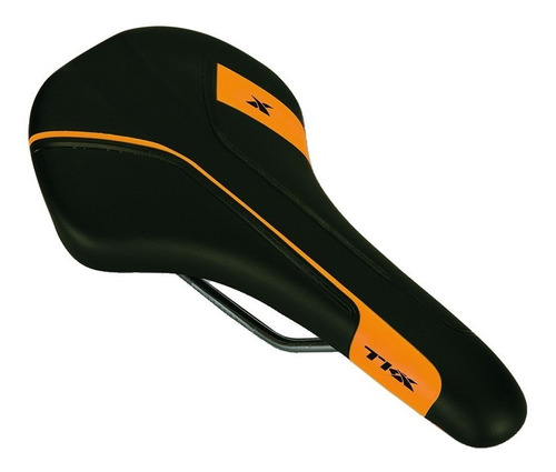 Asiento Tkx Mtb 280 × 145 Mm Negro/naranja 315 Gr. Cód:d-301