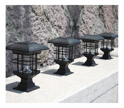 Luces De Pilar Solar, Lámpara De Valla Impermeable, Columna