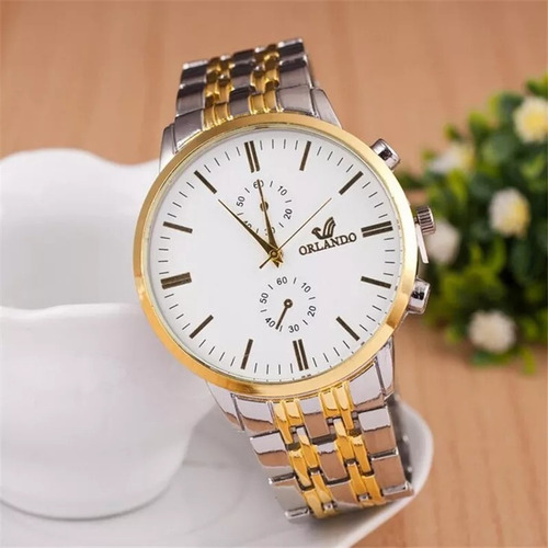 Relógio Masculino Luxo Quartz Negócios Analógico Orlando