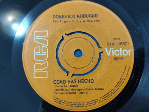 Vinilo Single De Domenico Modugno  Recordando Con ( C138-p77