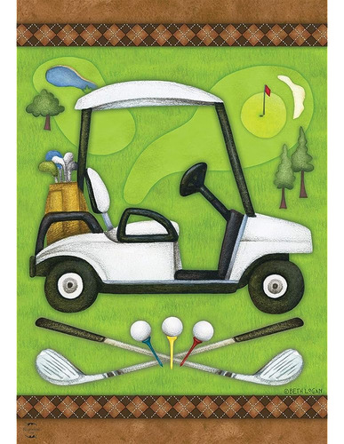 ~? Golf Spring House Flag Cart Clubs Deportes 28  X 40  Bria