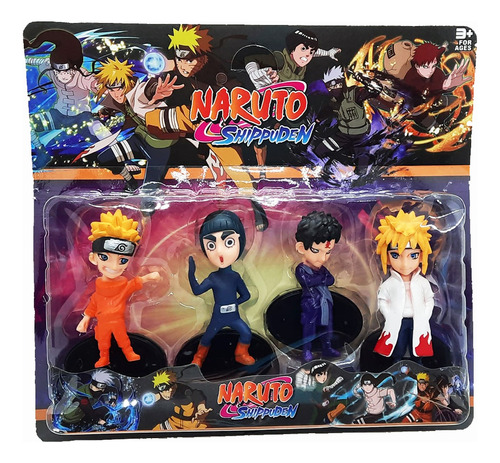 Naruto Shipuden Muñecos Serie 2024: Pack X4 Personajes 12cm!