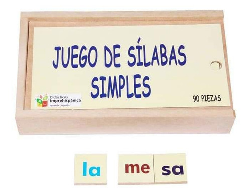 Juego De Mesa Sílabas Simples Material Didáctico
