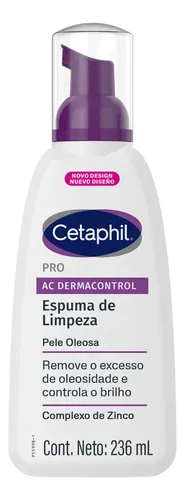 Cetaphil Pro AC Dermacontrol Espuma de Limpeza Facial para Pele Oleosa 236ml
