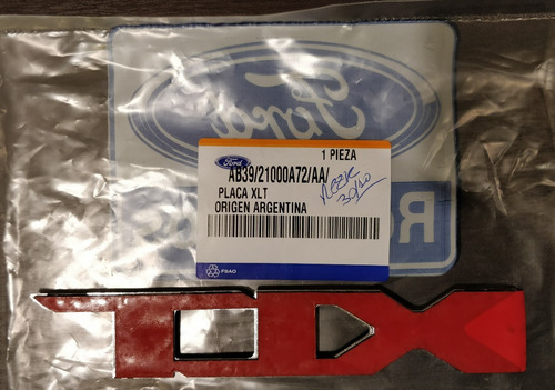 Imagen 2 de 5 de Placa Emblema Insignia Ranger Xlt Legitimo Ford