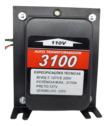Transformador De Voltagem 3100va 2170w 110/220v E 220/110