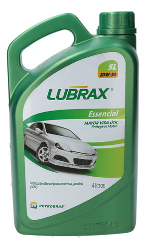 Aceite 20w50 Lubrax Essencial 4lt Mineral Gasolina