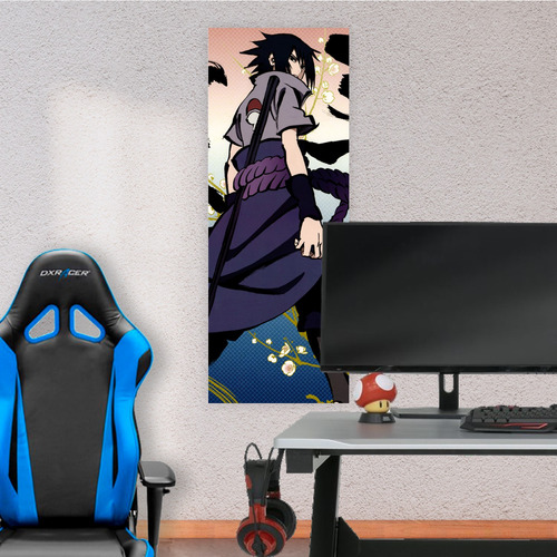 Cuadro Grande 30x80 Cm Naruto Sasuke Estilo Japones Animeras