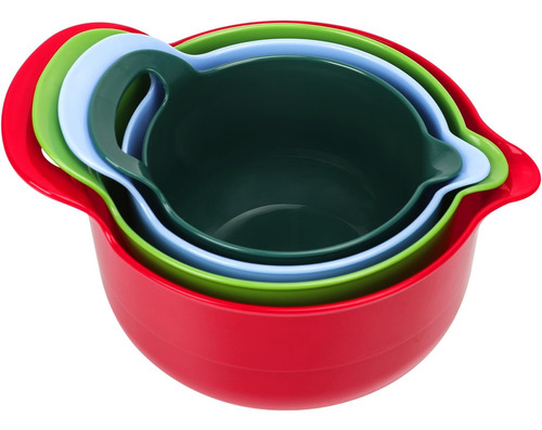Boxedhome 4 Pack Nesting Bowl Bowl De Navidad Con Boquil