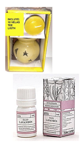 Difusor De Aromaterapia Ceramica + Aceite Esencial Organico