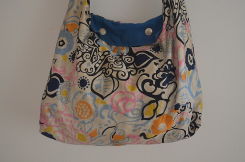 Morral Tela Reversible Azul