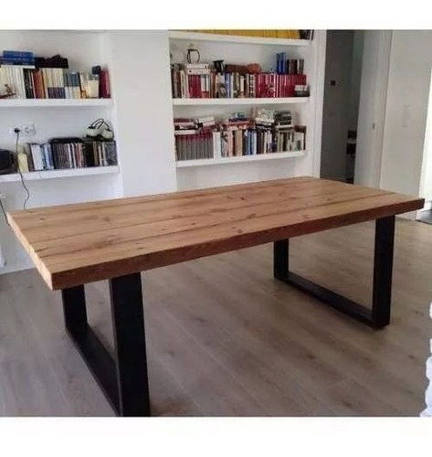 Mesa Y Mesón Rústico De Madera Nativa