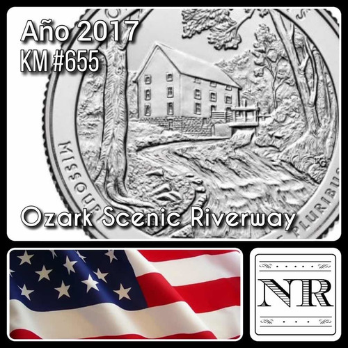 Imagen 1 de 5 de Estados Unidos - 25 Cents - Año 2017 - Ozark Riverways