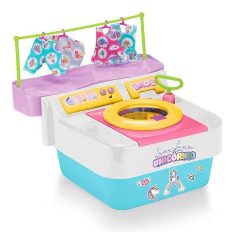 Brinquedo Infantil Maquina De Lavar Roupas Unicornio