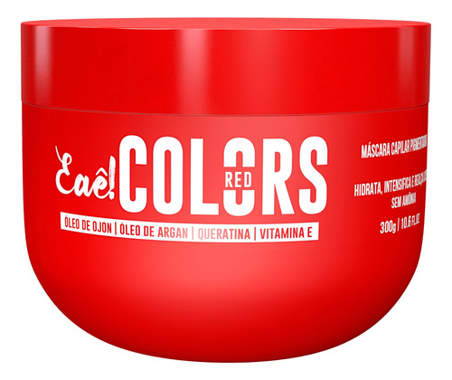  Máscara Capilar Tonalizante Red (vermelho) Eae Colors 300ml