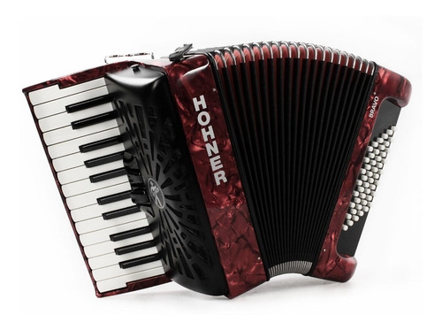 Acordeon Hohner Bravo Ii 48 Rot Red Rojo