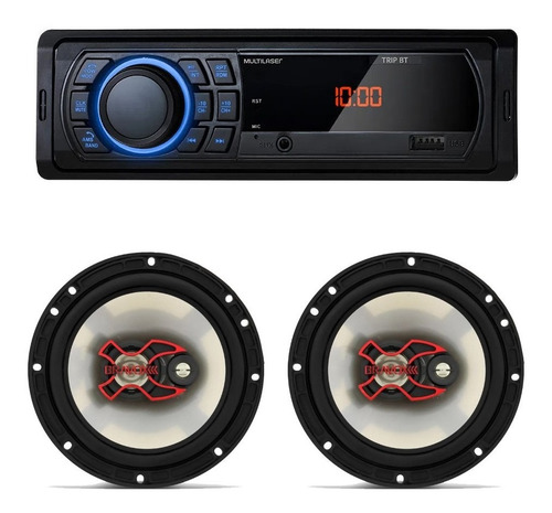 Kit Som Automotivo Mp3 Player + Falantes Bravox 6 Pol 100w