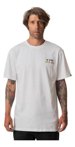 Polera Hombre Stoked Glad Blanco