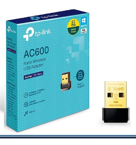 Adaptador Inalámbrico Nano Usb De Doble Banda Ac600 Archer T