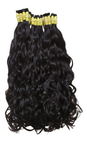 Imagem 1 de 3 de Cabelo Humano 55cm 100 Gr Leve Ondas Ultimos Dias