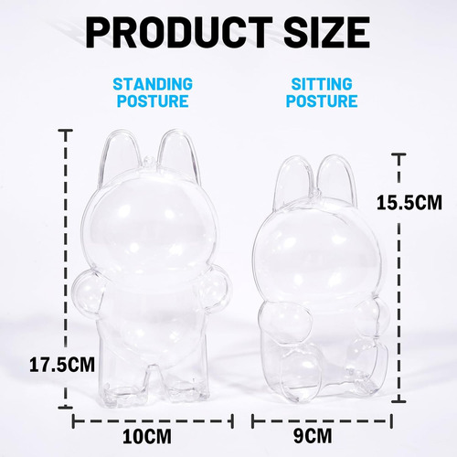 Funda Acrílica Protectora Para Muñeca Labubu 15cm