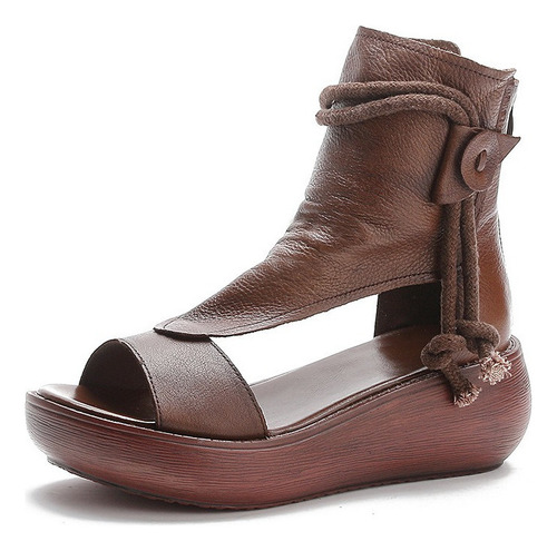 [u Sandalias Con Plataforma Trendy Wedge Para Mujer E U]