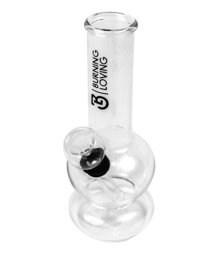 Glass Bong 14cm Clear Tapping-pot - Burning Loving