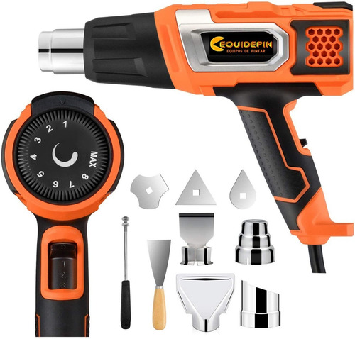Pistola De Calor + 9 Pcs 2000watts - 600°c + Selector Temp